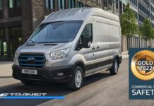 Vollelektrischer Ford E-Transit: Gold-Rating von Euro NCAP für seine fortschrittlichen Fahrer-Assistenzsysteme