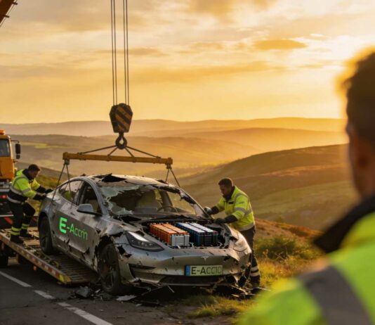 Entsorgung von E-Autos nach einem Unfall: Warum fachgerechte Autoverschrottung unverzichtbar ist